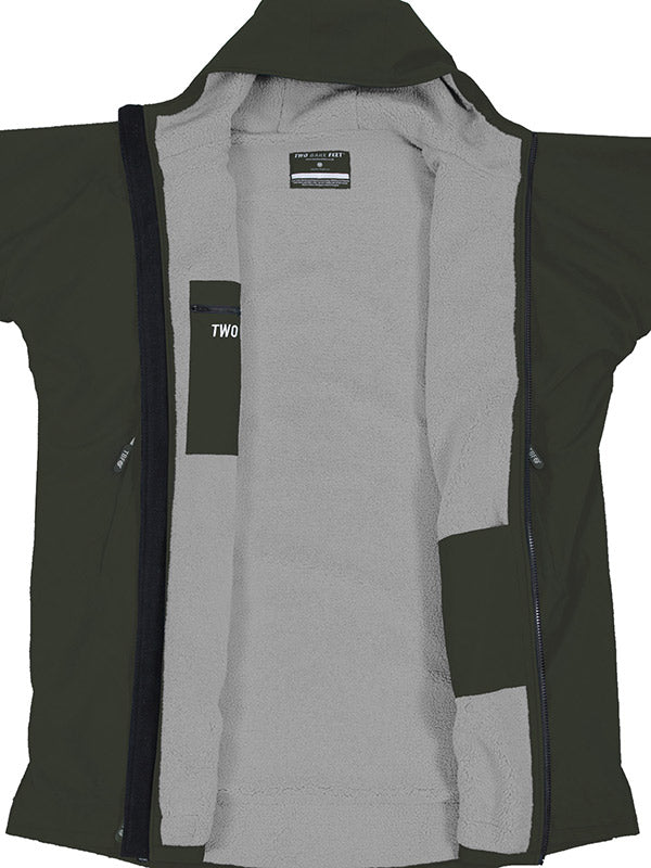 Two Bare Feet Kids Weatherproof Changing Robe with Changing Mat (Khaki/Grey)