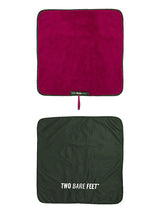 Two Bare Feet Weatherproof Changing Robe with Changing Mat (Khaki/Raspberry)