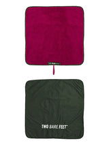 Two Bare Feet Kids Weatherproof Changing Robe with Changing Mat (Khaki/Raspberry)