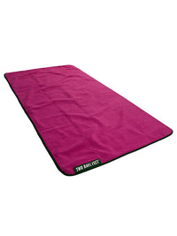 Sherpa Lined Waterproof Beach Travel Blanket (Khaki/Raspberry)