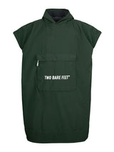 Waterproof Hooded Sleeveless Poncho Changing Robe (Khaki/Black)