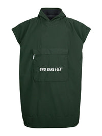 Waterproof Hooded Sleeveless Poncho Changing Robe (Khaki/Black)