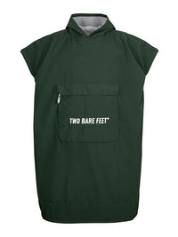 Waterproof Hooded Sleeveless Poncho Changing Robe (Khaki/Grey)