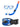 Two Bare Feet Childrens PVC Mask Snorkel Fins 3 Piece Set (Blue)