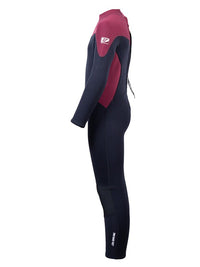 Two Bare Feet SupaFlex 5/4mm Junior Winter Wetsuit (Black/Burgundy)