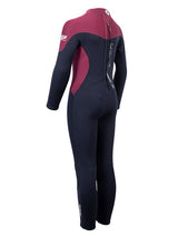 Two Bare Feet SupaFlex 4/3mm Junior Winter Wetsuit (Black/Burgundy)