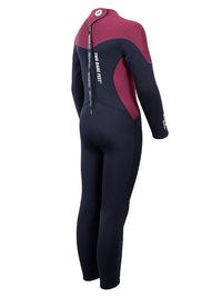 Two Bare Feet SupaFlex 3/2mm Full Length Junior Wetsuit (Black / Burgundy)