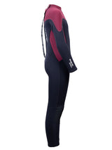 Two Bare Feet SupaFlex 3/2mm Full Length Junior Wetsuit (Black / Burgundy)