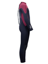 Two Bare Feet SupaFlex 3/2mm Full Length Junior Wetsuit (Black / Burgundy)