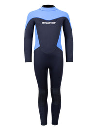 Two Bare Feet SupaFlex 4/3mm Junior Winter Wetsuit (Black/Cornflower Blue)