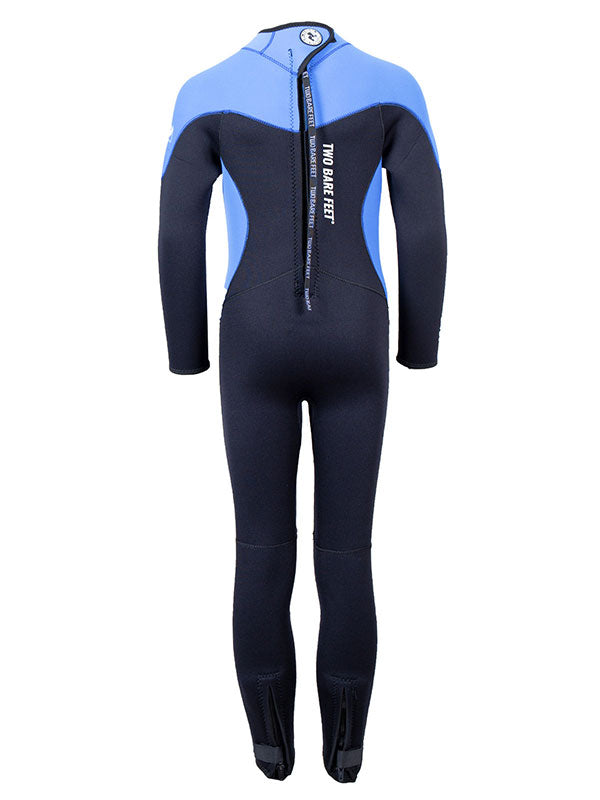 Two Bare Feet SupaFlex 4/3mm Junior Winter Wetsuit (Black/Cornflower Blue)