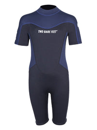 Two Bare Feet SupaFlex 3/2mm Shorty Junior Wetsuit (Black / Navy)