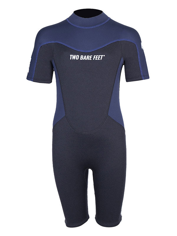 Two Bare Feet SupaFlex 3/2mm Shorty Junior Wetsuit (Black / Navy)
