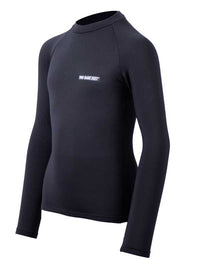 Two Bare Feet Junior Crew Neck Thermal Long Sleeve Rash Vest (Black)