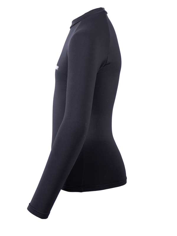 Two Bare Feet Junior Crew Neck Thermal Long Sleeve Rash Vest (Black)