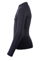 Two Bare Feet Junior Crew Neck Thermal Long Sleeve Rash Vest (Black)-XS