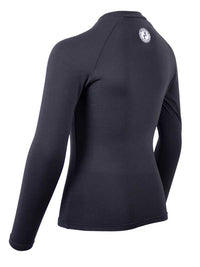 Two Bare Feet Junior Crew Neck Thermal Long Sleeve Rash Vest (Black)