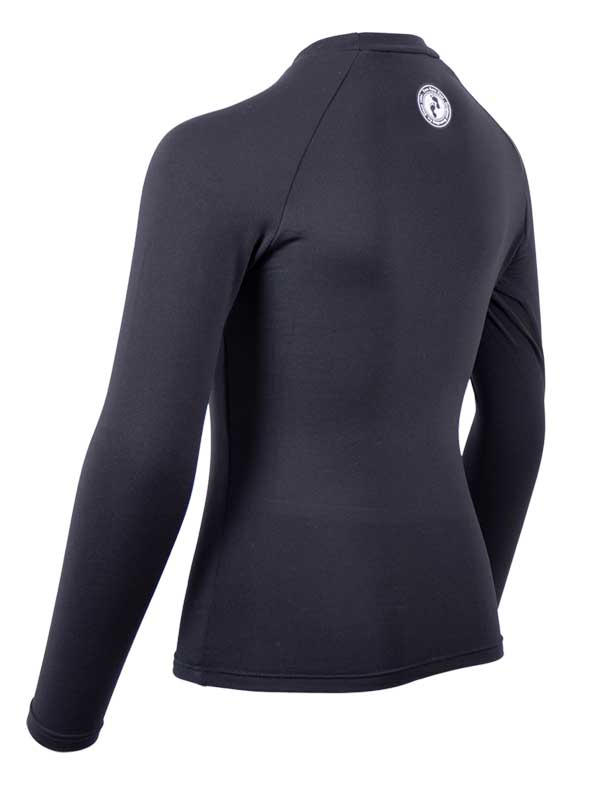 Two Bare Feet Junior Crew Neck Thermal Long Sleeve Rash Vest (Black)