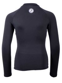Two Bare Feet Junior Crew Neck Thermal Long Sleeve Rash Vest (Black)-XS
