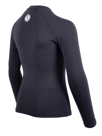 Two Bare Feet Junior Crew Neck Thermal Long Sleeve Rash Vest (Black)