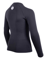 Two Bare Feet Junior Crew Neck Thermal Long Sleeve Rash Vest (Black)-XS