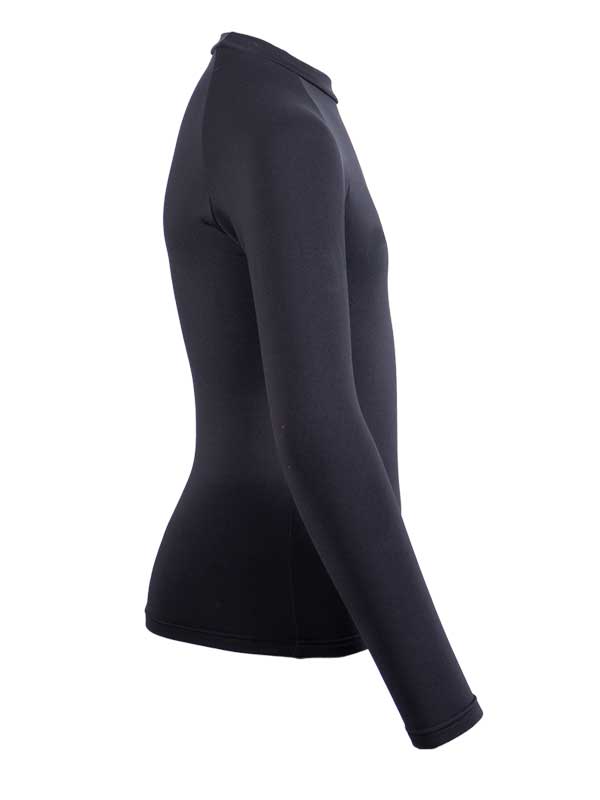Two Bare Feet Junior Crew Neck Thermal Long Sleeve Rash Vest (Black)
