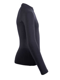 Two Bare Feet Junior Crew Neck Thermal Long Sleeve Rash Vest (Black)-XS
