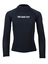 Two Bare Feet Junior Crew Neck Long Sleeve Rash Vest (Black)