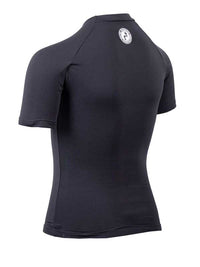 Two Bare Feet Junior Crew Neck Thermal Short Sleeve Rash Vest (Black)-XS