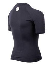 Two Bare Feet Junior Crew Neck Thermal Short Sleeve Rash Vest (Black)