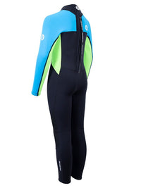 Two Bare Feet Two Tone 2.5mm Full Length Junior Wetsuit (Bright Blue / Lime)