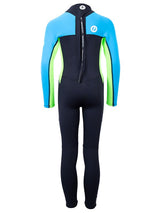 Two Bare Feet Two Tone 2.5mm Full Length Junior Wetsuit (Bright Blue / Lime)