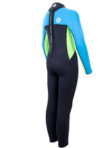 Two Bare Feet Two Tone 2.5mm Full Length Junior Wetsuit (Bright Blue / Lime)