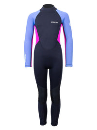 Two Bare Feet Two Tone 2.5mm Full Length Junior Wetsuit (Cornflower Blue / Raspberry)