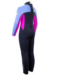 Two Bare Feet Two Tone 2.5mm Full Length Junior Wetsuit (Cornflower Blue / Raspberry)