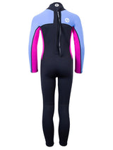 Two Bare Feet Two Tone 2.5mm Full Length Junior Wetsuit (Cornflower Blue / Raspberry)