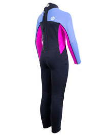 Two Bare Feet Two Tone 2.5mm Full Length Junior Wetsuit (Cornflower Blue / Raspberry)