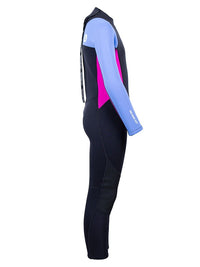 Two Bare Feet Two Tone 2.5mm Full Length Junior Wetsuit (Cornflower Blue / Raspberry)