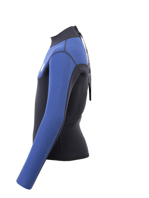 Two Bare Feet Junior Aspect 2.5mm Back Zip Jacket (Black/Blue)