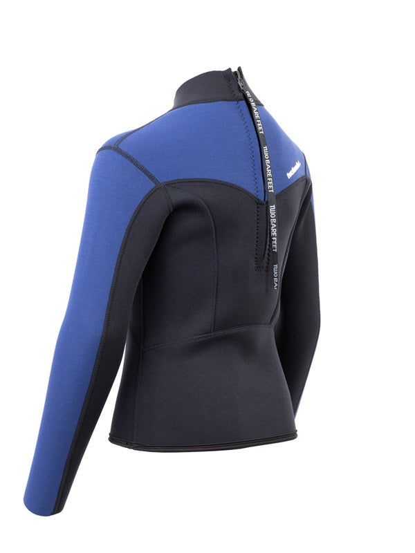 Two Bare Feet Junior Aspect 2.5mm Back Zip Jacket (Black/Blue)