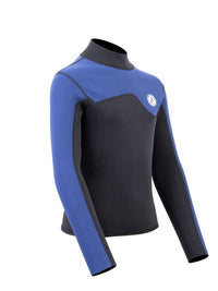 Two Bare Feet Junior Aspect 2.5mm Back Zip Jacket (Black/Blue)