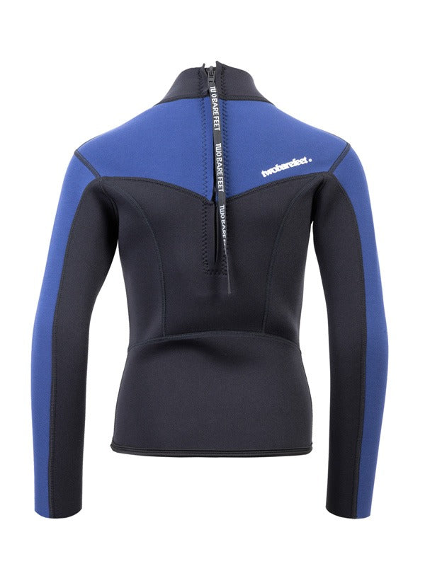 Two Bare Feet Junior Aspect 2.5mm Back Zip Jacket & Pants Set (Black/Blue)