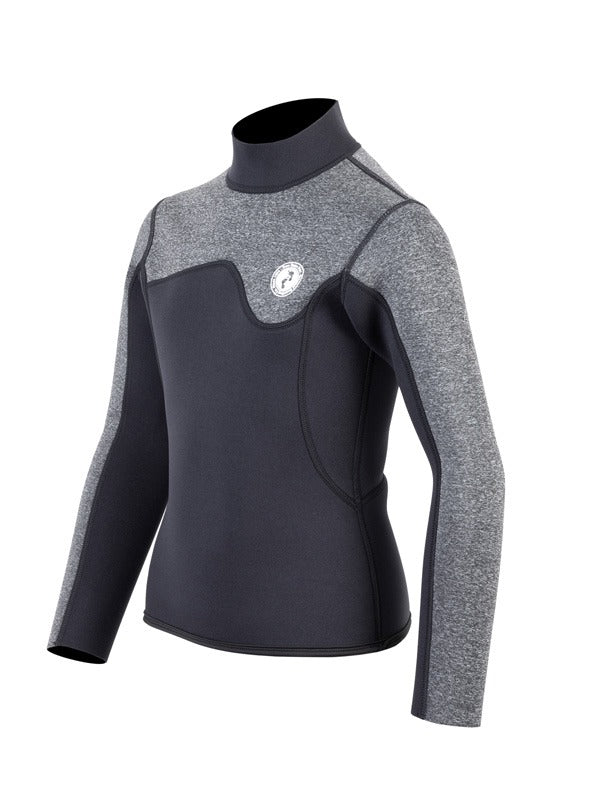 Two Bare Feet Junior Aspect 2.5mm Back Zip Jacket (Black/Grey)