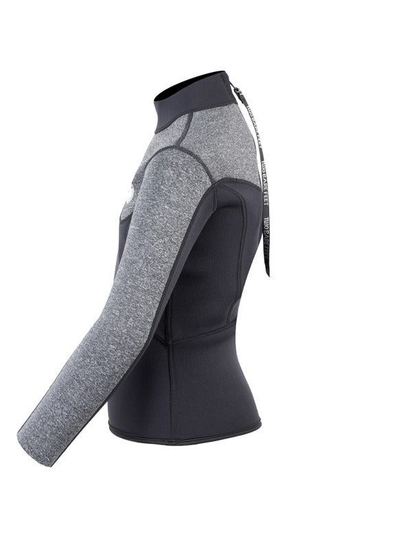 Two Bare Feet Junior Aspect 2.5mm Back Zip Jacket (Black/Grey)