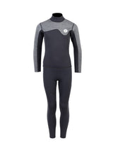 Two Bare Feet Junior Aspect 2.5mm Back Zip Jacket & Pants Set (Black/Grey)