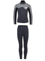 Two Bare Feet Junior Aspect 2.5mm Back Zip Jacket & Pants Set (Black/Grey)