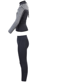 Two Bare Feet Junior Aspect 2.5mm Back Zip Jacket & Pants Set (Black/Grey)