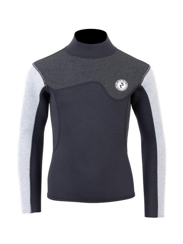 Two Bare Feet Junior Aspect 2.5mm Back Zip Jacket (Black/Grey/Grey)