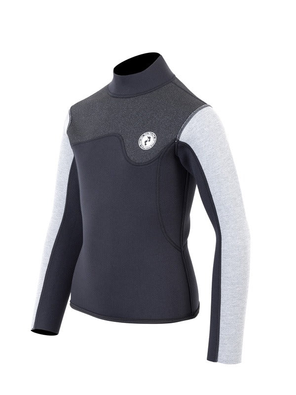 Two Bare Feet Junior Aspect 2.5mm Back Zip Jacket (Black/Grey/Grey)
