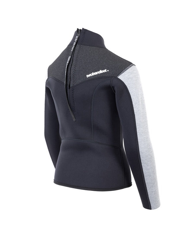 Two Bare Feet Junior Aspect 2.5mm Back Zip Jacket (Black/Grey/Grey)